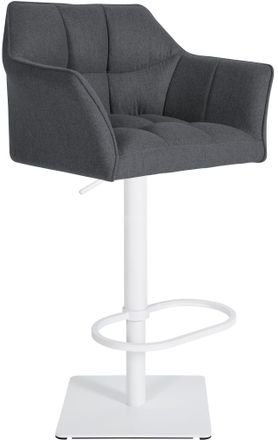 Clp Clp - Taburete De Bar Damaso Funda De Fieltro Gris Blanco