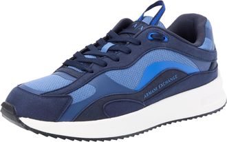 A|X Armani Exchange Mens Dusseldorf Sneaker, Navy Blue, 7.5 UK