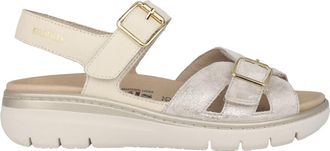 Mephisto Ergonomische Sandaal met Brede Pasvorm - Dames - Sandalen - Beige - 35 EU - Leer - Schoenen