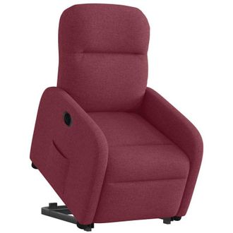 vidaXL Vidaxl - Sill&oacute;n El&eacute;ctrico Reclinable Elevable De Tela Rojo Tinto