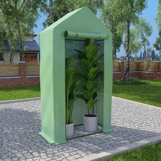 vidaXL Greenhouse with Steel Frame 5.4 ft&sup2; 39.4x19.7x74.8 8168