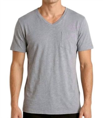 Hartford Mens V-Neck Tee In Grey