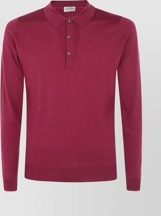 John Smedley long sleeve ribbed cuffs hem