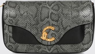 Coccinelle C-Me Python Print Leather Mini Crossbody Bag
