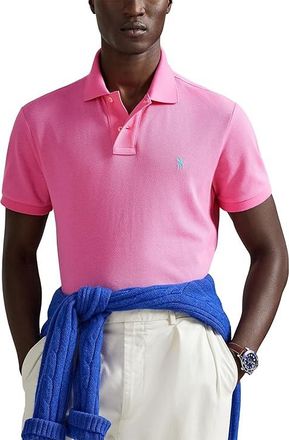 Polo Ralph Lauren Classic Fit Mesh Polo Shirt Mens Clothing Baja Pink : 2XL, Cotton/Mesh