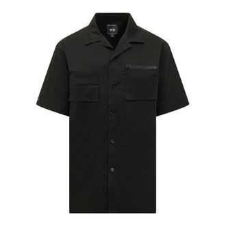 Yohji Yamamoto Short Sleeve Shirts, male, Black, Size: XS UT Shirt SS