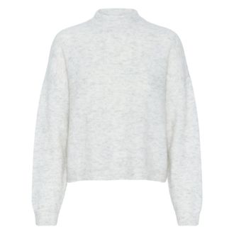 Gestuz Gezellige Debbie GZ Pullover Gebreid - Dames - Coltruien - Grijs - S - Wol - Truien & Vesten