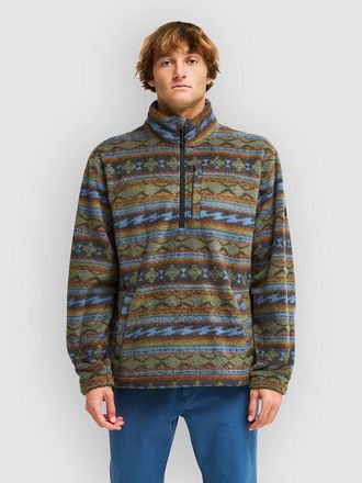 Billabong Boundary Mock Neck Half-Zip Felpa in Pile nero