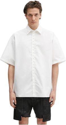 AMBUSH Pearl Button Shirt - Heren - Casual Overhemden - Wit - L - Katoen - Overhemden
