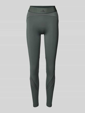 adidas Leggings mit elastischem Bund in Dunkelgruen, Gr&ouml;&szlig;e XS