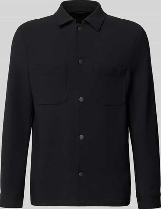 Mc Neal Regular Fit Overshirt mit Brusttaschen in Black, Gr&ouml;&szlig;e XXL