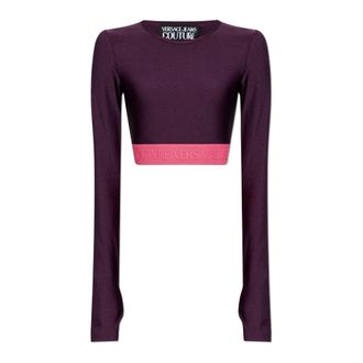 Versace Jeans Couture Dames, Tops, Paars, Maat: XS Polyamide