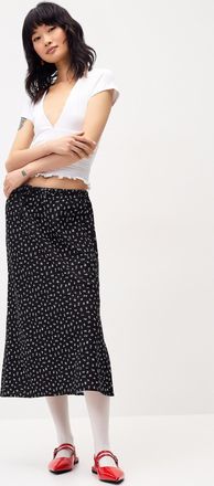 Twik Womens Linen blend midi skirt