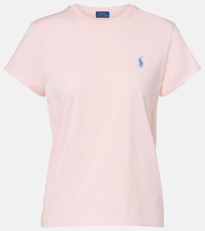 Embroidered cotton jersey T-shirt