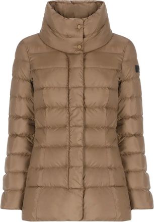 Peuterey high-neck logo patch jacket - Neutrals