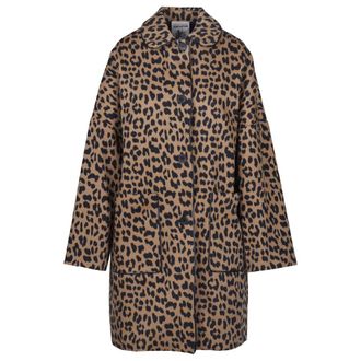 Semicouture Jassen, Dames, Beige, M, Wol, Enkelrij jas