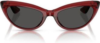 Oliver Peoples 53mm Khaite Cat Eye Sunglasses in Dark Red /Grey at Nordstrom