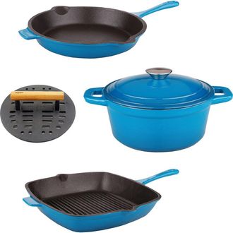 Berghoff Neo 5-Piece Cast Iron Cookware Set in Blue at Nordstrom Rack
