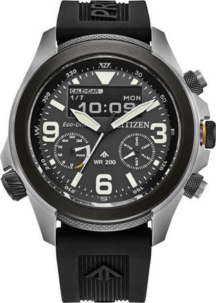 Citizen Promaster Land Eco-Drive Rubber Strap Watch, 43.9mm in Black at Nordstrom