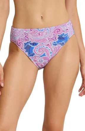 Tommy Bahama Island Cays High Waist Bikini Briefs in Paradiso Blu at Nordstrom, Size X-Small