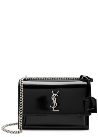 Saint Laurent Sunset Medium Patent Leather Shoulder bag - Black - One Size