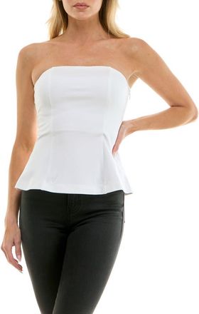 Socialite Peplum Tube Top in Ivory at Nordstrom Rack, Size X-Small