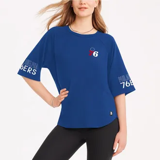 DKNY Womens DKNY Sport Royal Philadelphia 76ers Diana Raglan Tri-Blend Oversized T-Shirt at Nordstrom, Size X-Large