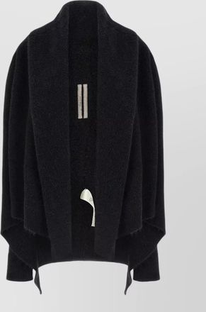 Rick Owens wool hooded draped cape