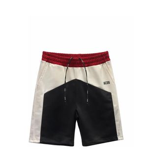 GCDS Casual Shorts, male, Black, Size: 2XL Color Block Long Shorts