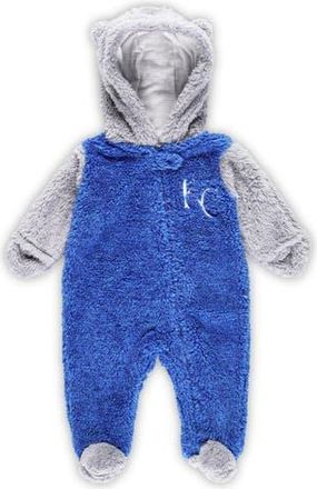 Outerstuff Newborn and Infant Royal/Gray Kansas City Royals Game Nap Teddy Fleece Bunting Full-Zip Sleeper at Nordstrom, Size 6-9 M