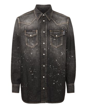 Philipp Plein Denim Shirt Ls