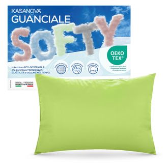 KASANOVA Cuscino guanciale fiocco memory Softy verde acido