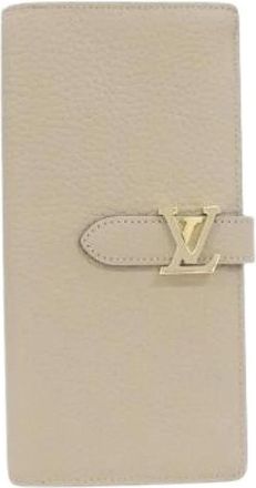Louis Vuitton Pre-owned Wallets, female, Beige, Size: ONE SIZE Pre-owned Vintage Long wallet (bi-fold)