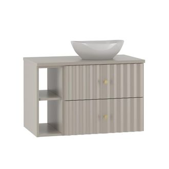 Petits Meubles Mueble lavabo 2 compartimientos estratificado 80.6cm