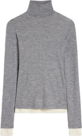 Jil Sander T-shirt a strati in lana - Grigio