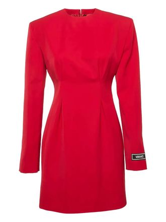 Versace Scheerwol jurk - Rood