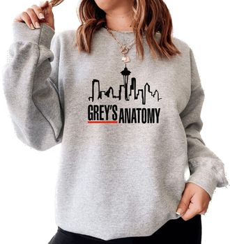 Generic Greys Logo City Scape Anatomy Sweatshirt (as8, alpha, xx_l, regular, regular, Grey)