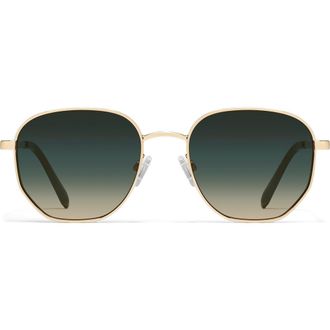 Quay Big Time 54mm Gradient Round Sunglasses in Gld/plmtpe at Nordstrom Rack