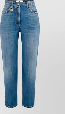 Elisabetta Franchi cotton cropped balloon jeans