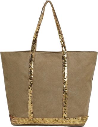 Generic Vintage Fashion Canvas Sequin Tote Bag Large Capacity Shoulder Bag Versatile Commuting Handbag for Women Gifts