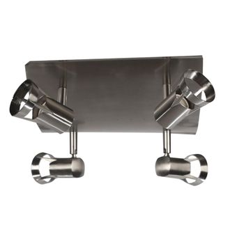 Sulion Plaf&oacute;n de metal en acabado n&iacute;quel con 4 focos