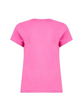 Polo Ralph Lauren Womens Fuchsia Jersey Classic-Fit Crewneck T-Shirt Cotton T-Shirts & Jerseys
