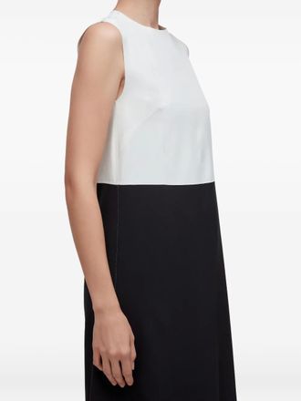 Osklen Mouwloze tweekleurige midi-jurk - Wit