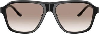 Oliver Peoples Khaite 1978RX 56mm Gradient Pilot Sunglasses in Black/demo Lens Soft Tan Gra at Nordstrom