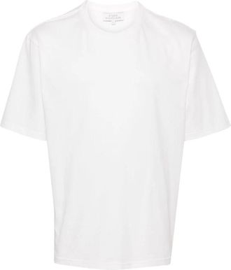 STUDIO NICHOLSON Wit Katoen Logo Print Crew Neck T-shirt - Heren - T-shirts - Wit - S - Katoen - Tops