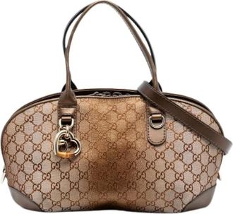 Gucci Pre-owned Handbags, female, Beige, Size: ONE SIZE Pre-owned Satchel
