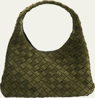 Bottega Veneta Campana Small Suede Top-Handle Bag