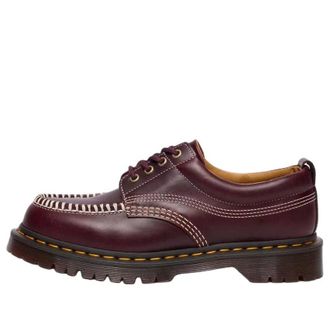 Dr. Martens Lowell Leather Moc Toe Shoes Cherry Red 31817600