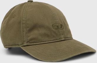 Diesel Baseball cap in washed cotton twill - Caps - Man - Green