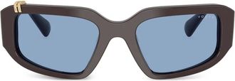 Vogue Eyewear embellished geometric sunglasses - women - Acetate - 55 - Brown
